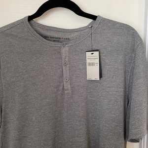 Butter Soft Gray Button Up Tee NWT